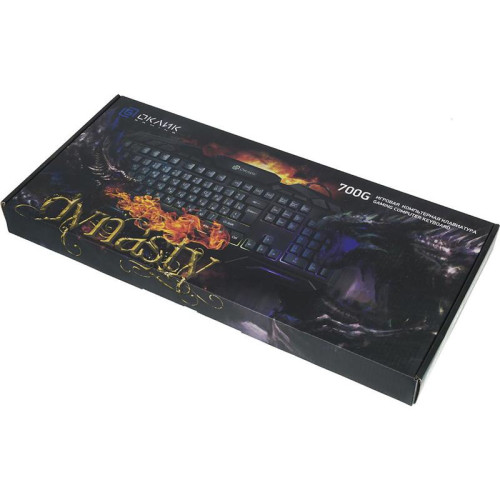 Клавиатура Oklick 700G Dynasty черный USB Multimedia for gamer LED