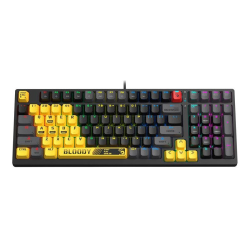 Клавиатура A4Tech Bloody S98 механическая желтый/серый USB for gamer LED (SPORTS LIME)