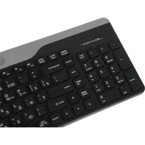 Клавиатура A4Tech Fstyler FBK25 черный/серый USB беспроводная BT/Radio slim Multimedia (FBK25 BLACK)