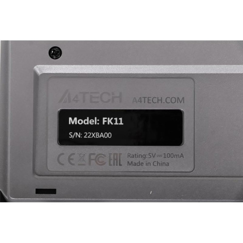 Клавиатура A4Tech Fstyler FK11 черный/серый USB slim
