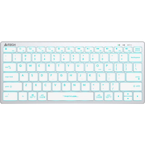 Клавиатура A4Tech Fstyler FX61 белый USB slim LED (FX61 WHITE)