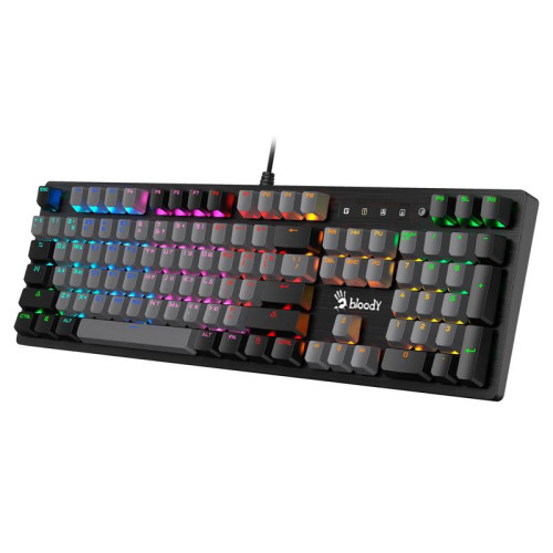 Клавиатура A4Tech Bloody B828N механическая черный/серый USB for gamer LED (B828N (GREY+BLACK))