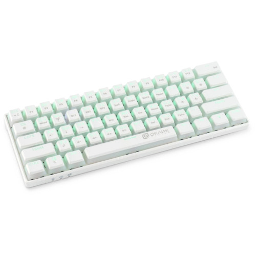 Клавиатура Oklick K763W механическая белый USB беспроводная BT/Radio Multimedia for gamer LED (1920562)