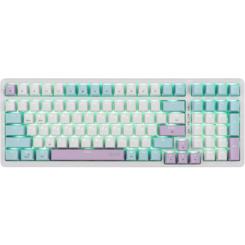 Клавиатура Acer OKW304 механическая белый USB Multimedia for gamer LED (ZL.KBDCC.01V)