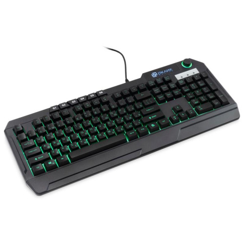 Клавиатура Oklick 715G черный USB Multimedia for gamer LED (1680657)