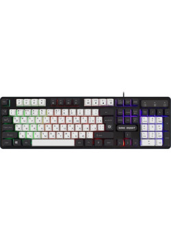 Клавиатура DEFENDER DARK KNIGHT GK-077 RU WH/BL 45078