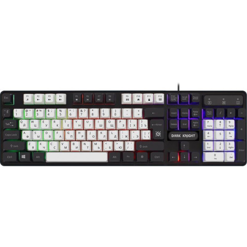 Клавиатура DEFENDER DARK KNIGHT GK-077 RU WH/BL 45078