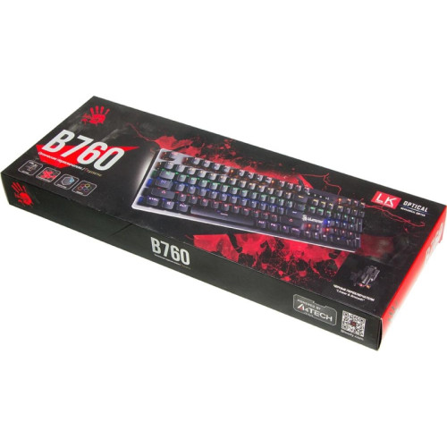 Клавиатура A4Tech Bloody B760 механическая серый USB for gamer LED (B760 GREY (BLACK SWITCH)) Клавиатура A4Tech Bloody B760 механическая серый USB for gamer LED (B760 GREY (BLACK SWITCH))