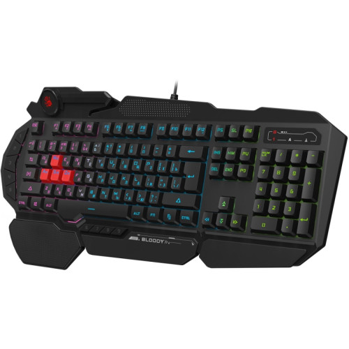 Клавиатура A4Tech Bloody B314 черный USB Multimedia for gamer LED (подставка для запястий)