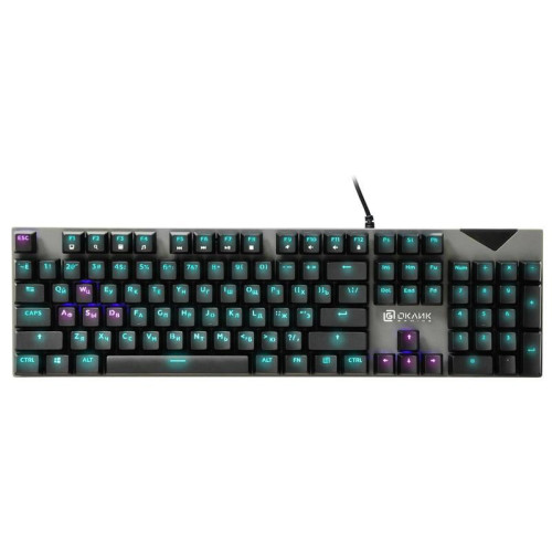 Клавиатура Oklick 935G RAGNAR механическая черный USB Multimedia for gamer LED (подставка для запястий)