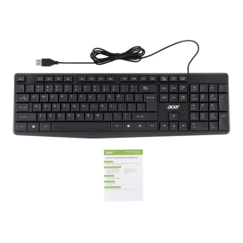 Клавиатура Acer OKW121 черный USB (ZL.KBDEE.00B)
