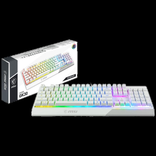 Клавиатура MSI Vigor GK30 белый USB for gamer LED