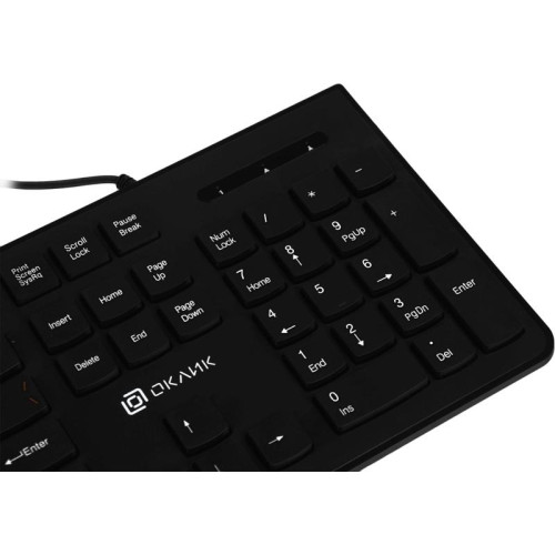 Клавиатура Oklick 505M черный USB slim (1196544)