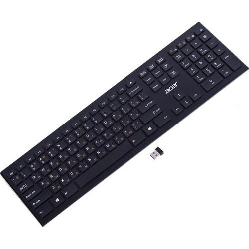 Клавиатура Acer OKR010 черный USB беспроводная slim Multimedia (ZL.KBDEE.003)