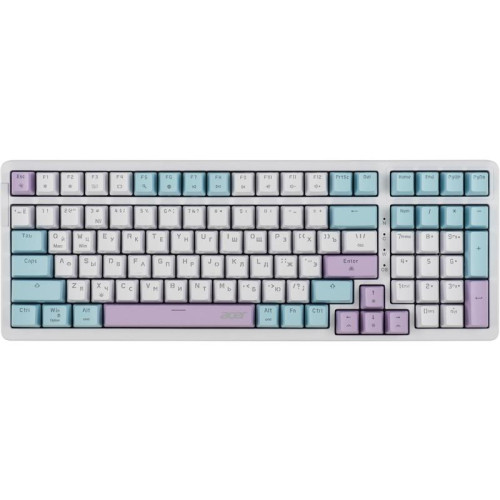 Клавиатура Acer OKW304 механическая белый USB Multimedia for gamer LED (ZL.KBDCC.01V)