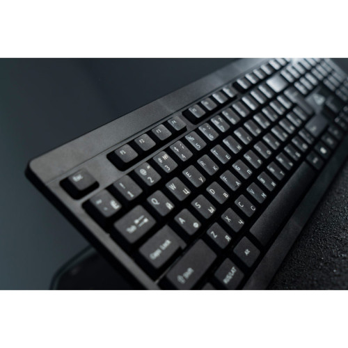 Клавиатура Клавиатура БЕШТАУ КЛ104РУ 104 клавиши, USB, 1,8м, цвет русской/латинской раскладки Белый/Белый, черная