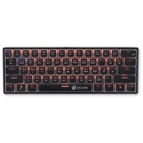 Клавиатура Oklick K763W механическая черный USB беспроводная BT/Radio Multimedia for gamer LED (1920548)