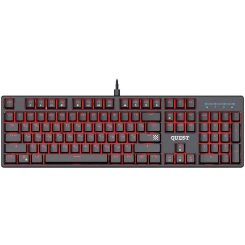 Клавиатура DEFENDER MECHANICAL QUEST GK-596 RU 45596 BLK