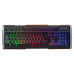 Клавиатура Oklick 710G BLACK DEATH черный/оранжевый USB Multimedia for gamer LED (476393)