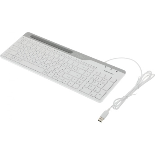 Клавиатура A4Tech Fstyler FK25 белый/серый USB slim