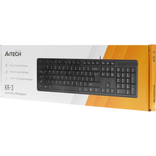 Клавиатура A4Tech KR-3 черный USB Клавиатура A4Tech KR-3 черный USB