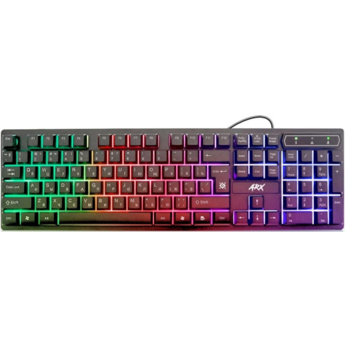 Клавиатура Defender Arx GK-196L RU черный USB for gamer LED