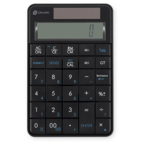 Числовой блок Oklick K604W черный USB беспроводная slim для ноутбука (1979325)