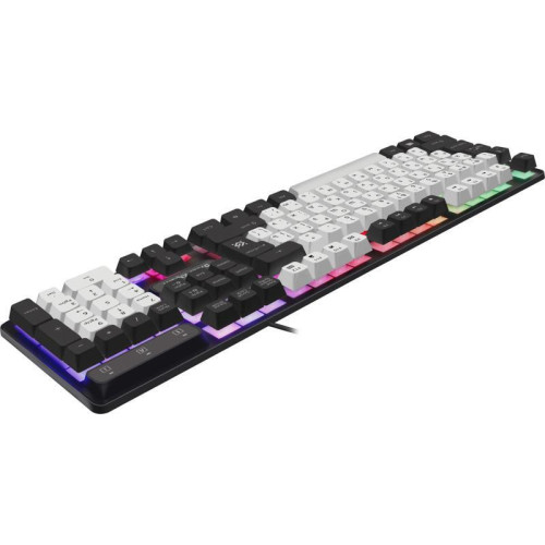 Клавиатура DEFENDER DARK KNIGHT GK-077 RU WH/BL 45078