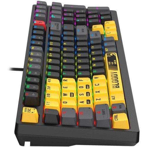 Клавиатура A4Tech Bloody S98 Sports Lime BLMS Plus механическая желтый/серый USB for gamer LED (S98 SPORTS LIME BLMS RED PLUS)