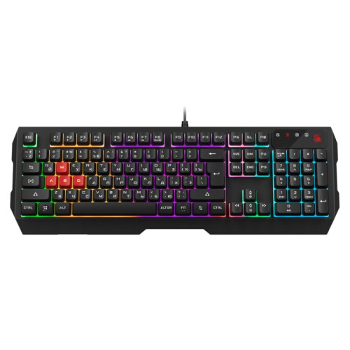 Клавиатура A4Tech Bloody B135N черный USB Multimedia for gamer LED (подставка для запястий) (B135N)
