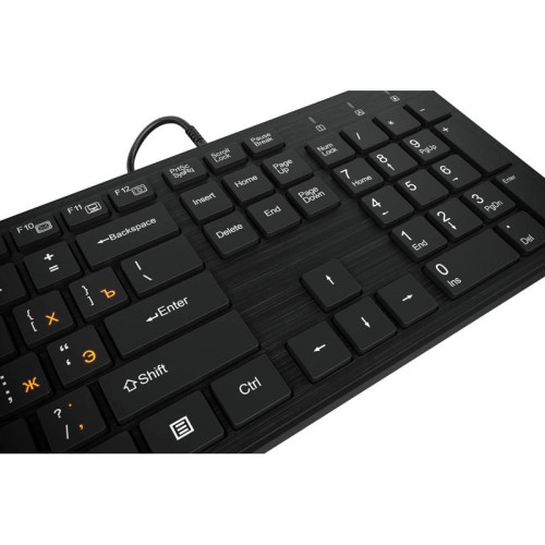 Клавиатура Oklick 520M2U черный/черный USB slim Multimedia