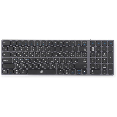 Клавиатура Oklick K767W серый/черный USB беспроводная BT/Radio slim Multimedia (2002135)