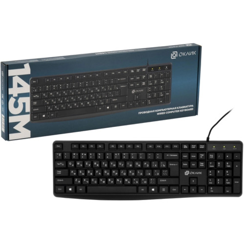 Клавиатура Oklick 145M черный USB (1659983)