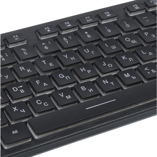 Клавиатура Oklick 550ML черный USB slim Multimedia LED (1061617)