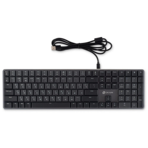 Клавиатура Oklick K953X механическая черный/серый USB Multimedia LED (1901086) Клавиатура Oklick K953X механическая черный/серый USB Multimedia LED (1901086)