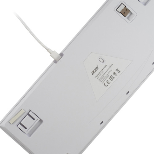 Клавиатура Acer OKR302 механическая белый USB беспроводная BT/Radio Multimedia for gamer для ноутбука LED (ZL.KBDEE.016)