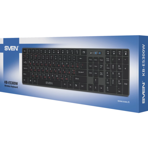 Беспроводная клавиатура SVEN KB-E5300W графит (109 кл.+12Fn)