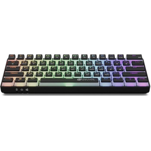 Клавиатура Oklick K763W механическая черный USB беспроводная BT/Radio Multimedia for gamer LED (1920548)