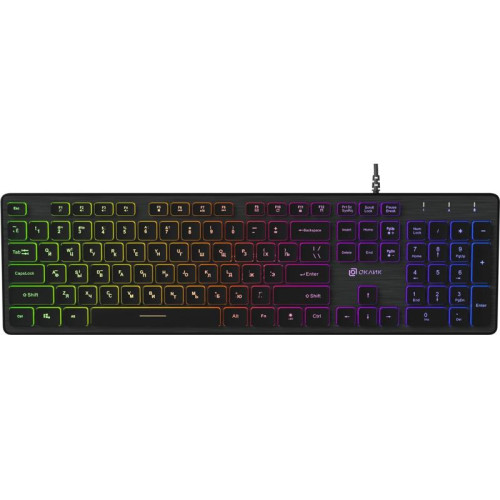 Клавиатура Oklick 550ML черный USB slim Multimedia LED (1061617)