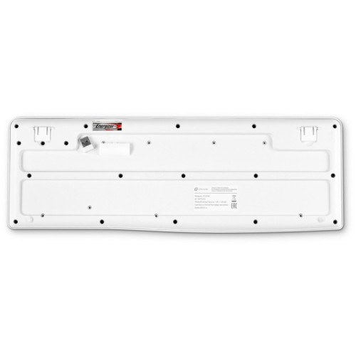 Клавиатура Oklick K225W белый USB беспроводная Multimedia (1875235)