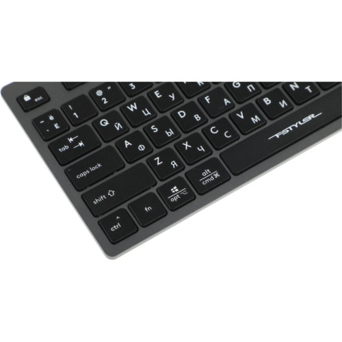 Клавиатура A4Tech Fstyler FBX50C черный USB беспроводная BT/Radio slim Multimedia (FBX50C GREY)