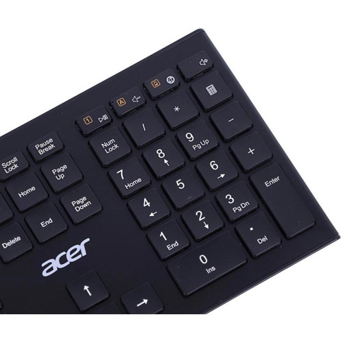 Клавиатура Acer OKR010 черный USB беспроводная slim Multimedia (ZL.KBDEE.003)
