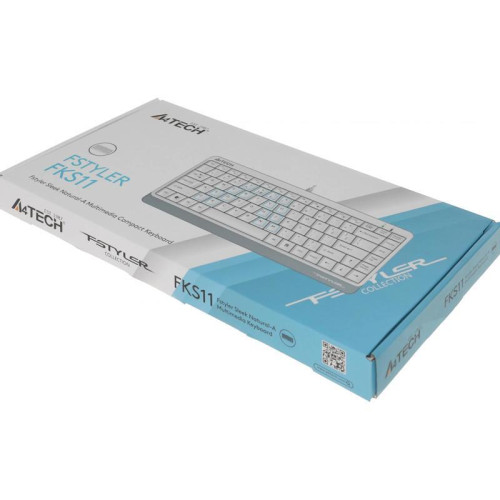 Клавиатура A4Tech Fstyler FKS11 белый/серый USB (FKS11 WHITE) Клавиатура A4Tech Fstyler FKS11 белый/серый USB (FKS11 WHITE)