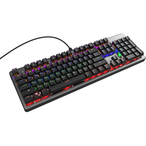 Клавиатура Oklick 970G Dark Knight механическая черный/серебристый USB for gamer LED