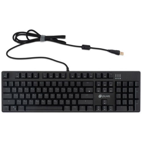 Клавиатура Oklick 990 G2 механическая черный USB Multimedia for gamer LED (1875240)