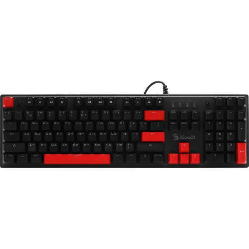 Клавиатура A4Tech Bloody S510R механическая черный USB for gamer LED (S510R USB FIRE BLACK/BLMS RED)