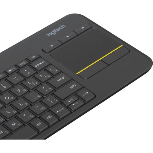 Клавиатура Logitech K400 Plus черный USB беспроводная (920-007173)