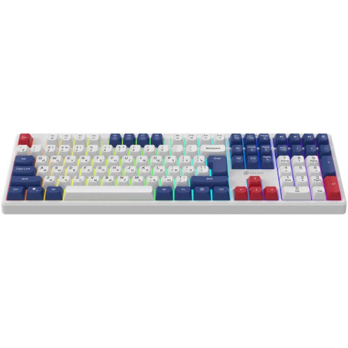 Клавиатура Oklick 725G белый/красный USB Multimedia for gamer LED (2070294)