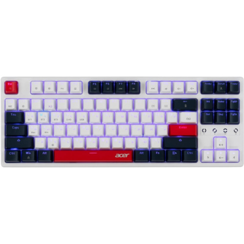 Клавиатура Acer OKR302 механическая белый USB беспроводная BT/Radio Multimedia for gamer для ноутбука LED (ZL.KBDEE.016)