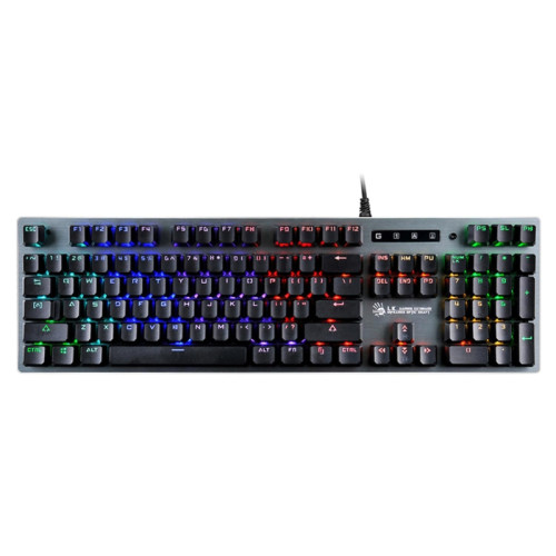 Клавиатура A4Tech Bloody B765 механическая серый USB for gamer LED (B765 GREY/NEON (GREEN SWITCH))